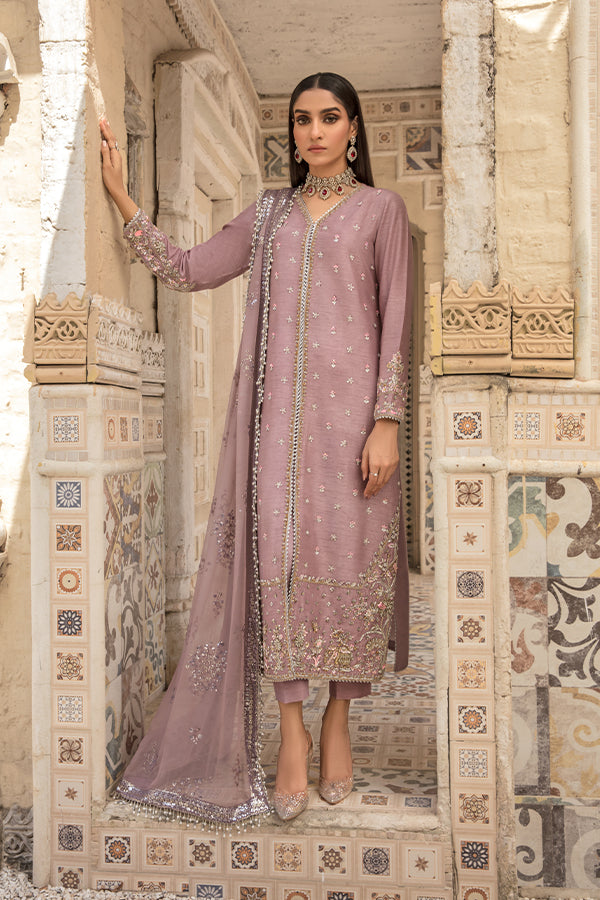 Miraal 960-3PC Embroidered Velvet Dress With Embroidered Organza Dupatta...zy